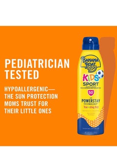 BANANA BOAT Banana Boat Kids Sport Sunscreen Spray, Sting-Free, Tear-Free, Broad Spectrum, SPF 50, 6oz. - Twin Pack  - Image 3