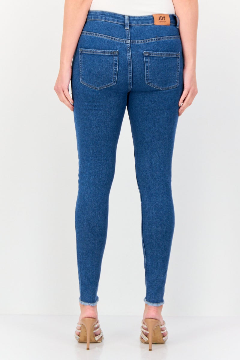 ONLY Jdy By Only Women Skinny Fit Solid Stretchable Jeans, Light Blue  - Image 4