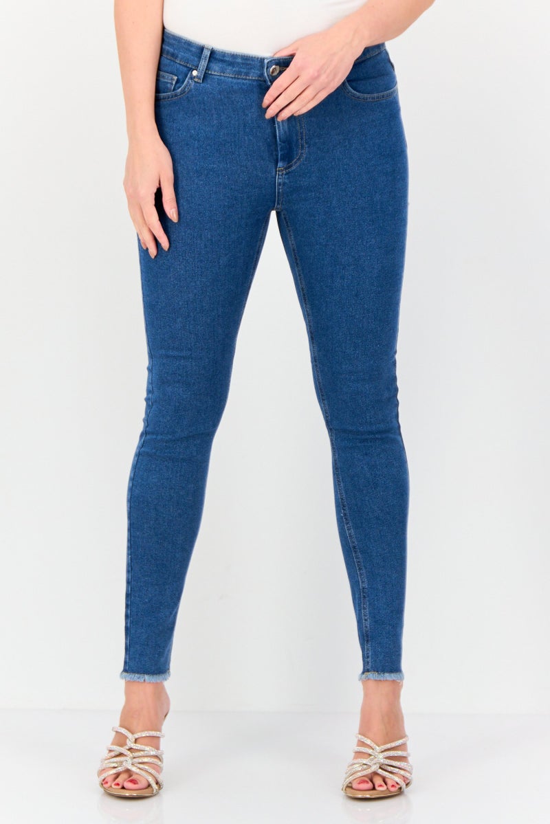 ONLY Jdy By Only Women Skinny Fit Solid Stretchable Jeans, Light Blue  - Image 1