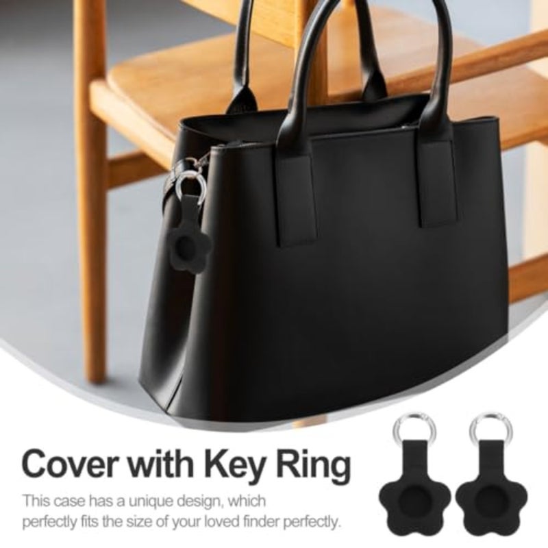 6pcs Silicone Protective Case Cover with Keyrings for Lightweight Keychain Holder Compatible with Tracker for Boys and Girls Bags Dog Leash and Valuables - Image 3
