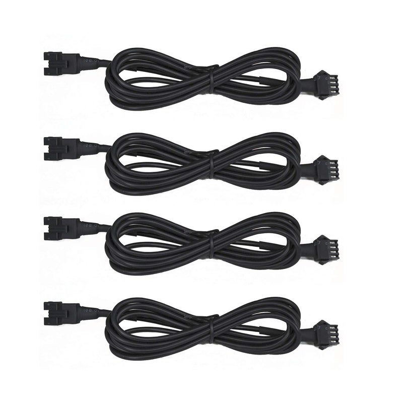 NBWDY 4pcs 47in120cm RGB LED MultiColor Accent Light Extension Cable Wire Cord Set for LED Motorcycle ATV Car Light MultiColor Neon Strip Rock Light