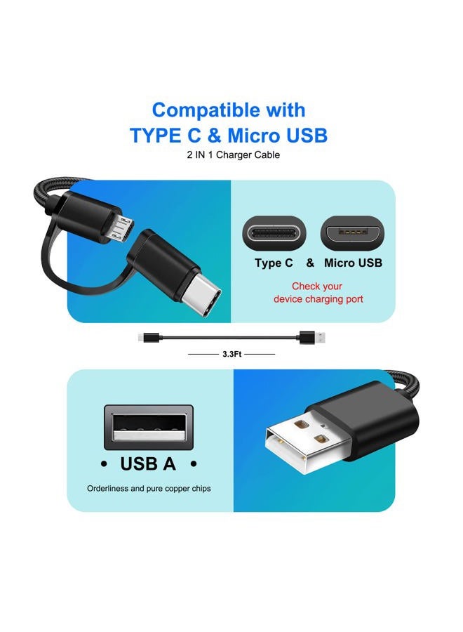 WZHENB 2Pcs USB C & Micro Charger Charging Cable for Bose 700, Bose Sport Earbuds, SleepBuds 2, QuietComfort Earbuds, QuietComfort 20 35 45 SoundSport Headphones, Bose Soundlink Color/Revolve Speaker & More - Image 3