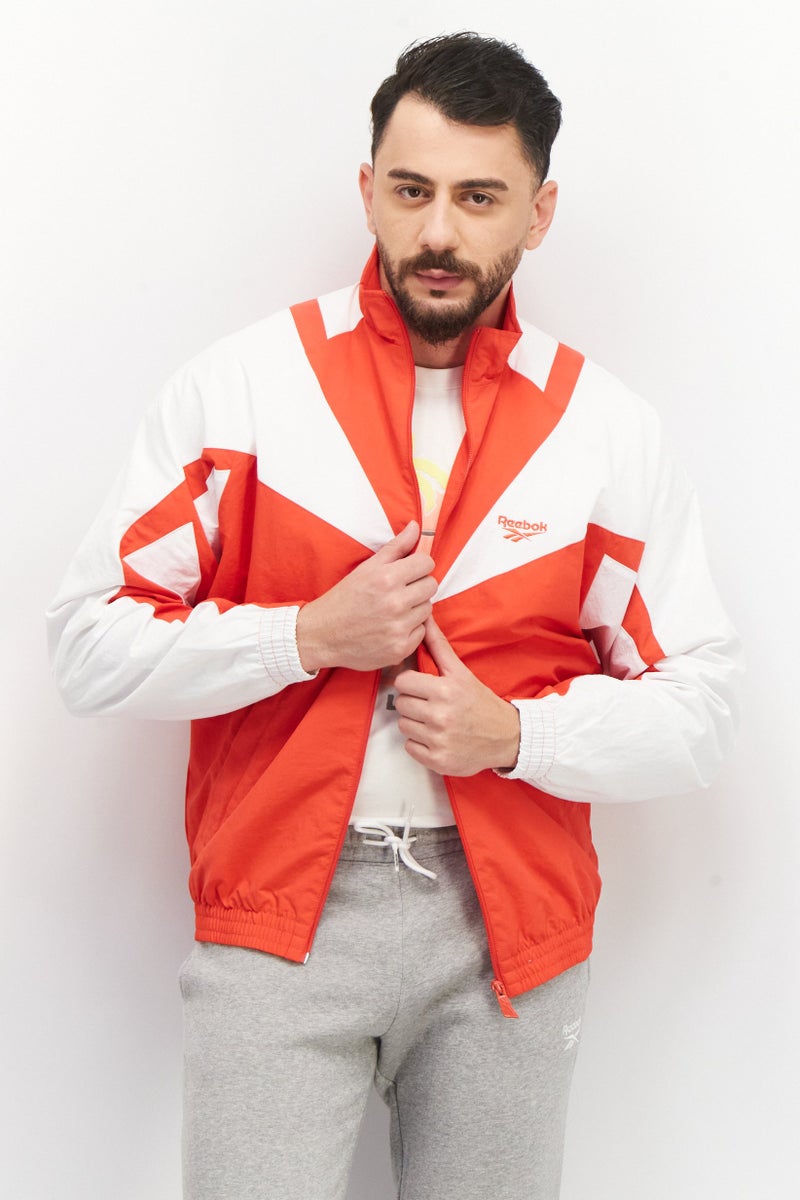 Reebok Men Sports Fit Brand Logo Outdoor Jacket, Red - Image 1