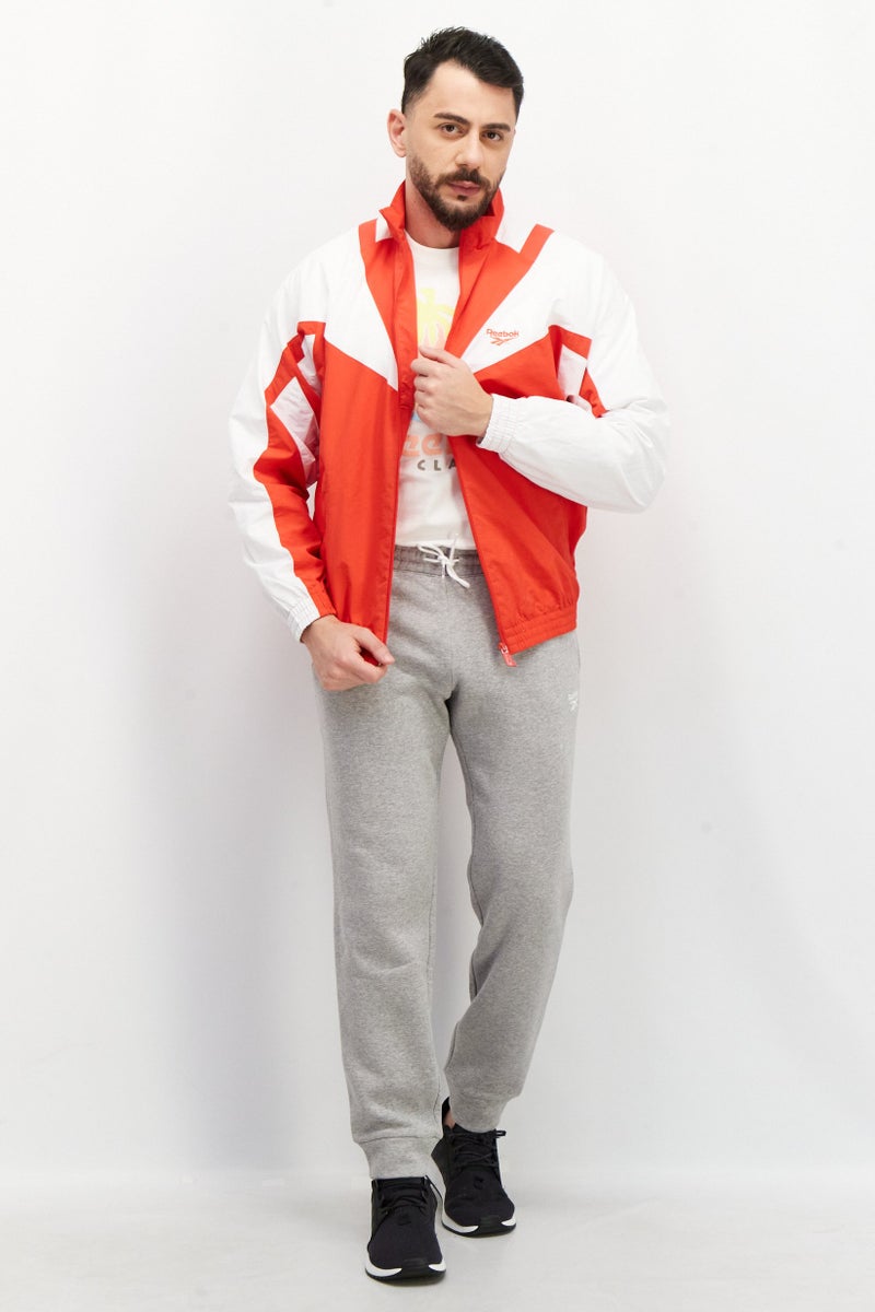 Reebok Men Sports Fit Brand Logo Outdoor Jacket, Red - Image 4