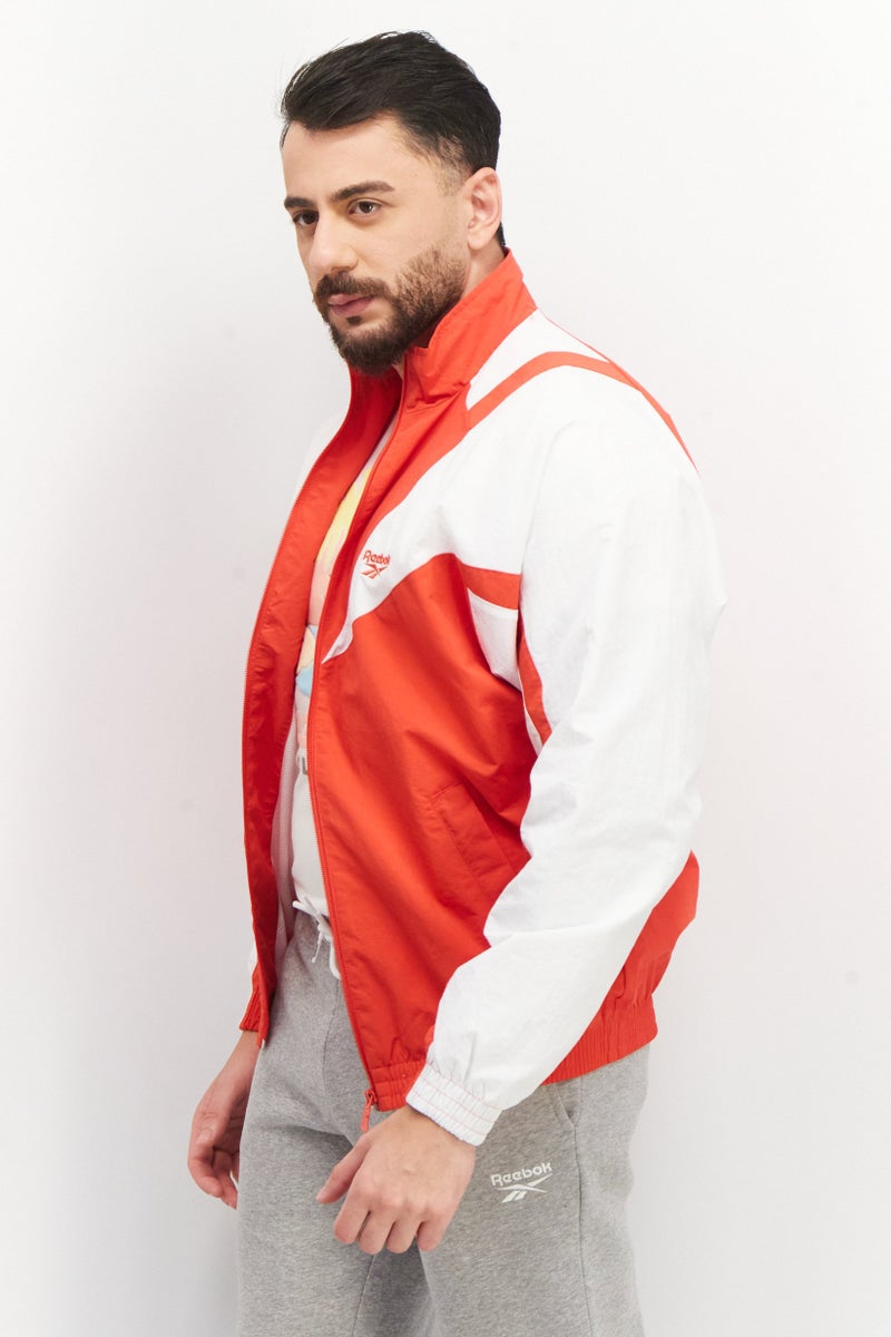 Reebok Men Sports Fit Brand Logo Outdoor Jacket, Red - Image 2