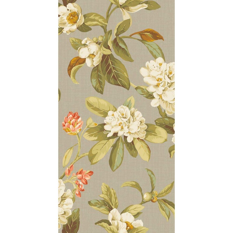 RoomMates Waverly RMK11883RL Live Artfully Peel and Stick Wallpaper 18 in x 1886 ft Easy Application No Sticky Residue Taupe and Green