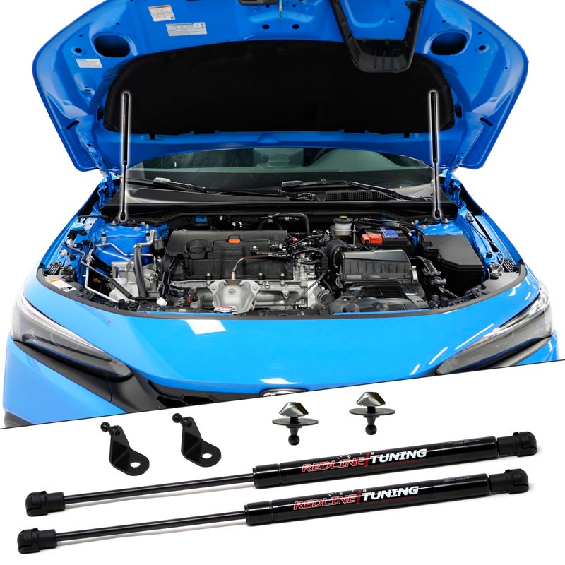 Redline Tuning 211802002 Hood Quicklift Plus System Compatible with Honda Civic 2022 All Black Components