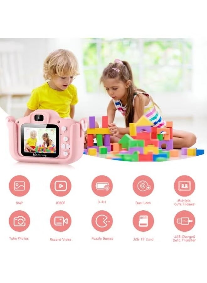 TIGER Kids Digital Camera for Boys and Girls (Pink) | HD Photo & Video Recording Toy Camera with Built-In Games | Rechargeable Children’s Camera with Filters & Effects | Fun Birthday, Christmas & Halloween Gift for Youngsters | Easy-to-Use Child Camera - Image 4
