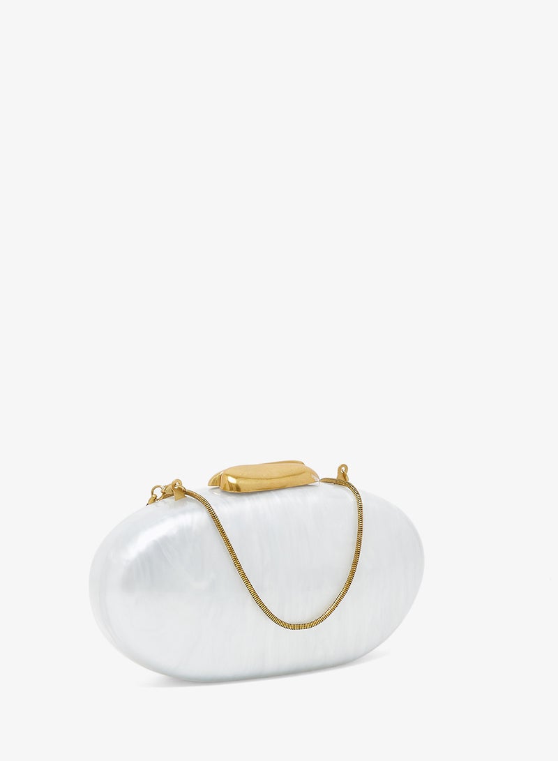 Ella Limited Edition resin clutch with gold accent and chain - Image 3