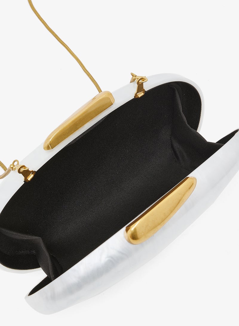 Ella Limited Edition resin clutch with gold accent and chain - Image 5