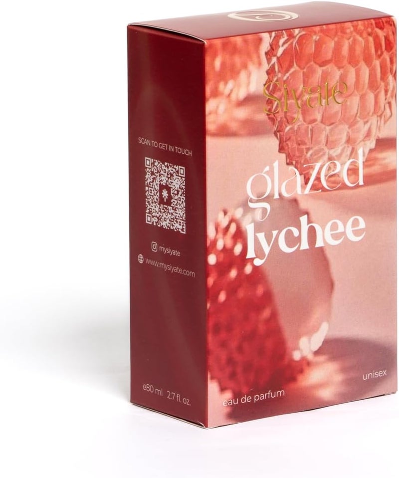 SIYATE عطر سياتي غليزد ليتشي أو دو بارفان - عطر خشبي للجنسين بنفحات فاكهية حلوة - 80 مل - Image 2