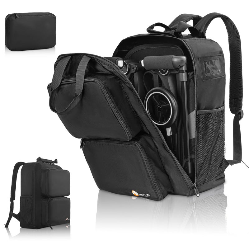 AKOZLIN Foldable Stroller Travel Bag Backpack 142x6x182 Compatible for Gb Pockit Air Plus Stroller Carry Bagnot for Gb allcity Bag Only - Image 2