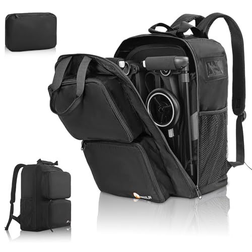 AKOZLIN Foldable Stroller Travel Bag Backpack 142x6x182 Compatible for Gb Pockit Air Plus Stroller Carry Bagnot for Gb allcity Bag Only - Image 1