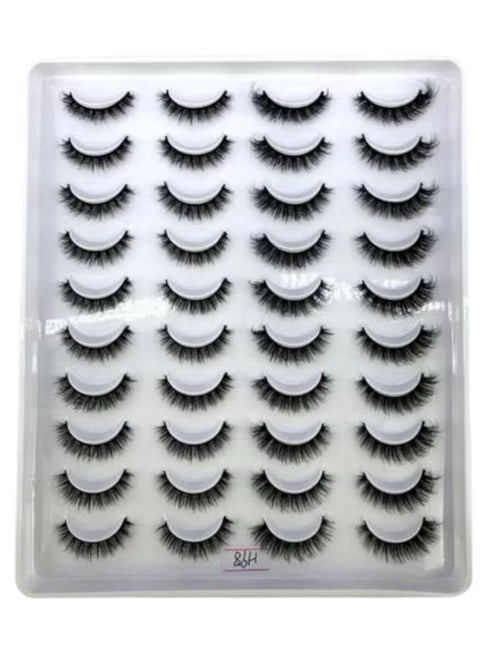 A pair of luxurious, fluffy faux fur eyelashes with a natural look