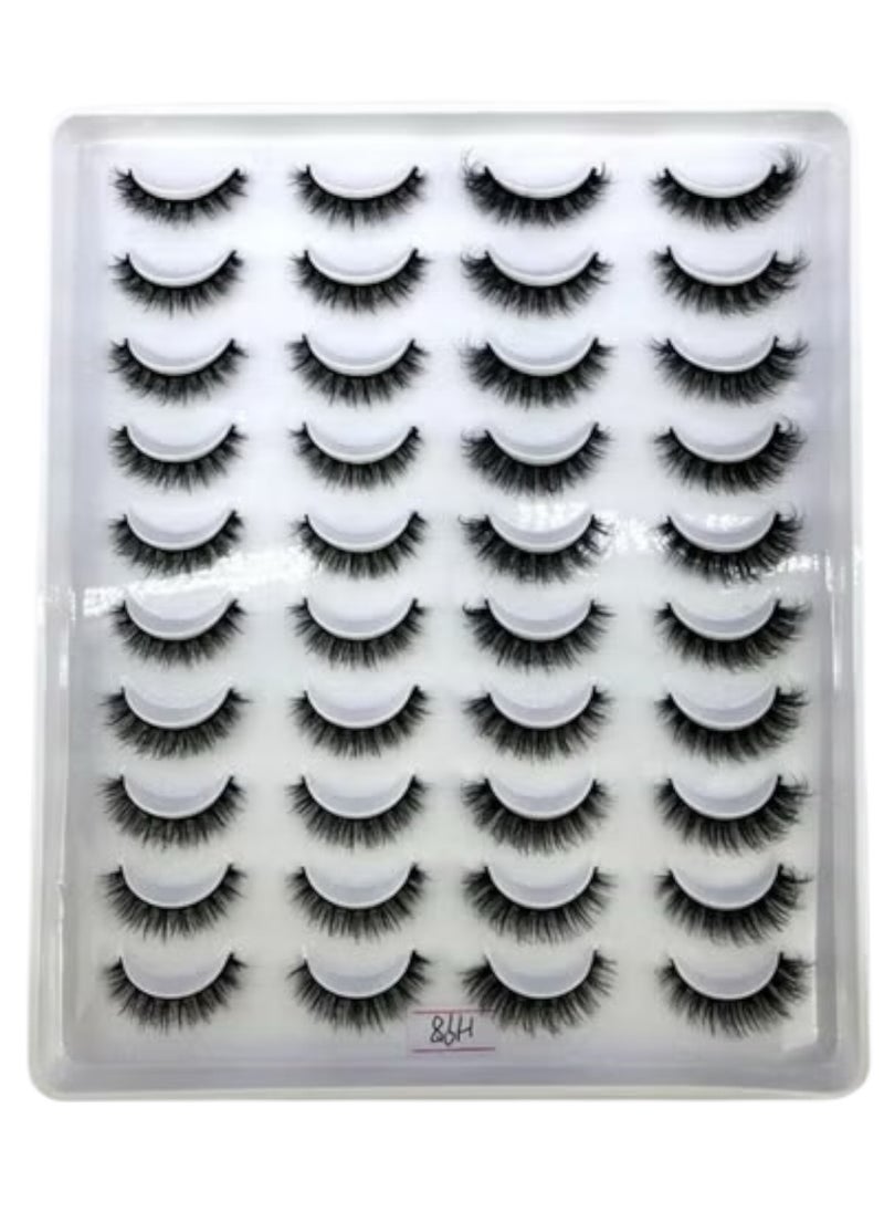 A pair of luxurious, fluffy faux fur eyelashes with a natural look