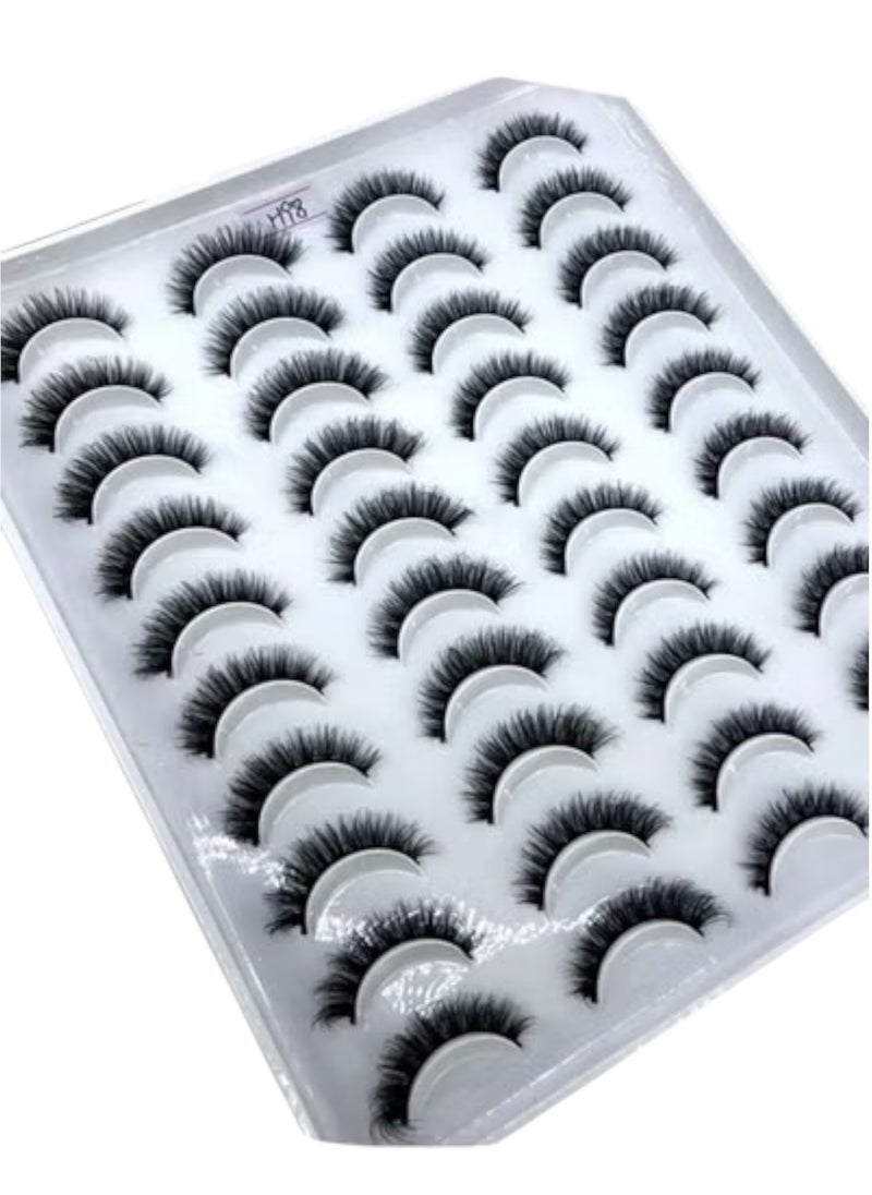 A pair of luxurious, fluffy faux fur eyelashes with a natural look