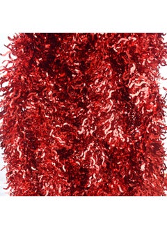 Urvi Creations Urvi Creations 10 Pcs Artifficial Red Heavy Tinsel Christmas StringsGarlands Ribbon for New Year Xmas Christmas and Tree Decoration 6 Ft 