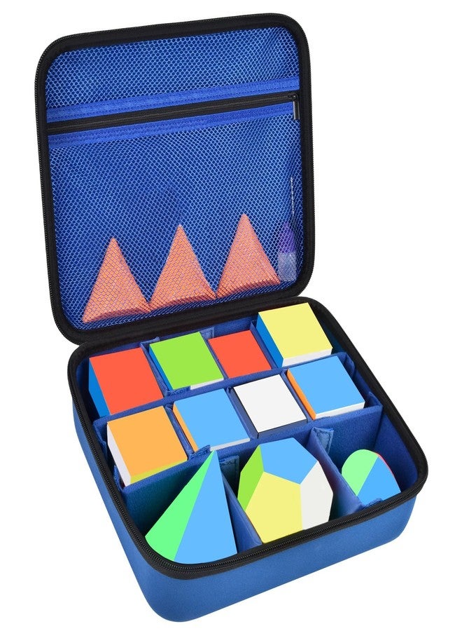 Grapsa Speed Cube Storage Case Compatible with Rubik's Cube for GAN Magic Puzzle Cubes, Carrying Bag Holder with Mesh Pocke for Brain Teaser Fidget Toy/Cube Stand/Tutorial (Box Only) - Blue - Image 1