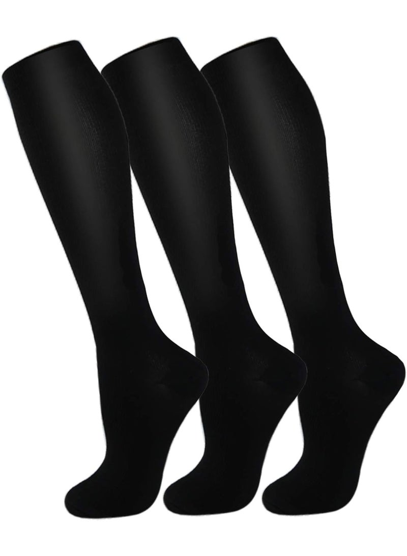 3 Pack Copper Compression Socks - Compression Socks Women & Men Circulation - Best for Medical,Running,Athletic - Image 1