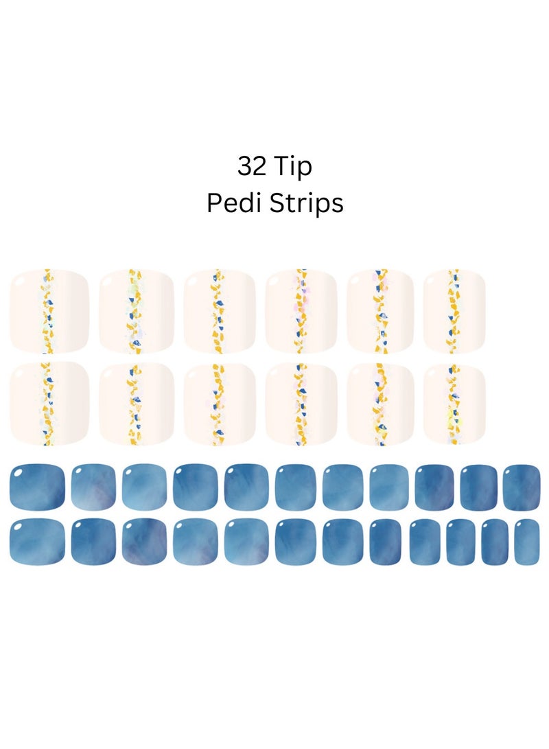 FOLARIS After Rain Korean 32 Piece Nail Art Designs – Elegant, Long-Lasting Pedicure - Image 3