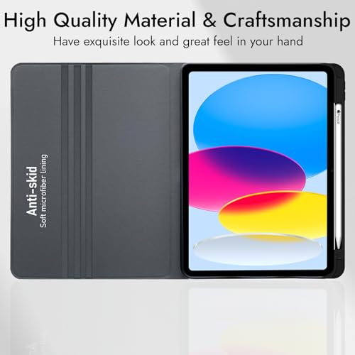Robustrion Cover Case for iPad 11th Generation (A16) / 10th Generation Cover, Folio Cover Case with [Pencil Holder] [Auto Sleep Wake] for iPad 10th Gen 10.9 inch / 11th Gen 11 inch - Marble Lilac - Image 5