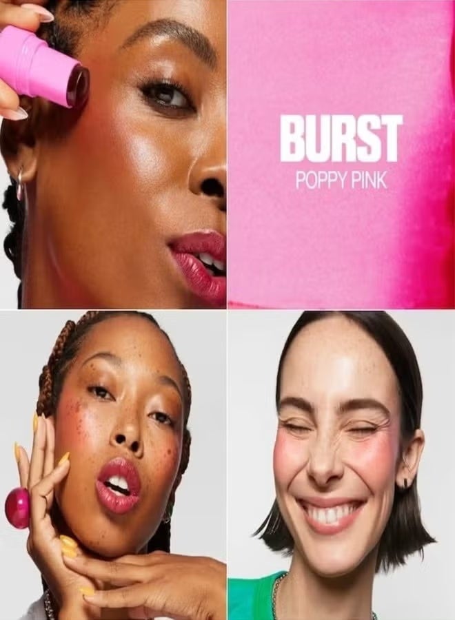 ميلك ميكب صبغة كولينغ ووتر جيلي للشفاه والخدود – بلاشر ستيك جيلي للخدود، ثبات طويل غير لاصق، خالٍ من البارابين، 0.17 أونصة (Burst) - Image 3