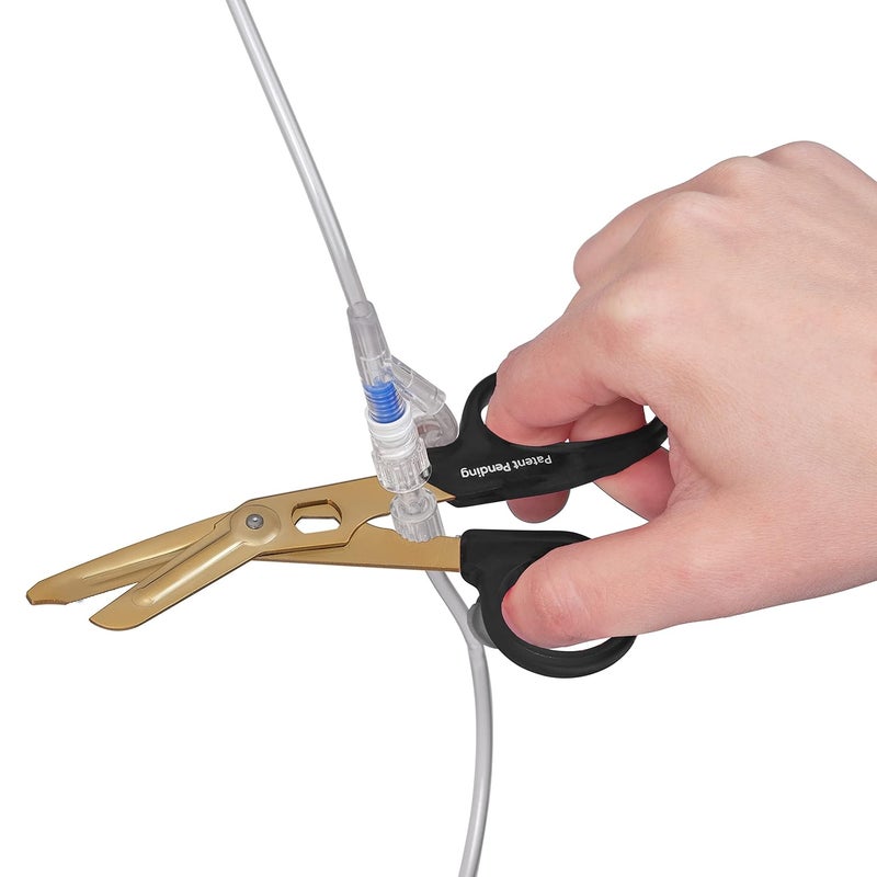 Nursingtools Hummingbird 4 in 1 Medical Scissors - Compact Pocket Size Trauma Shears for Nurses, Students, Respiratory Therapists, Veterinarians, and Medical Professionals (Black + Black) - Image 5