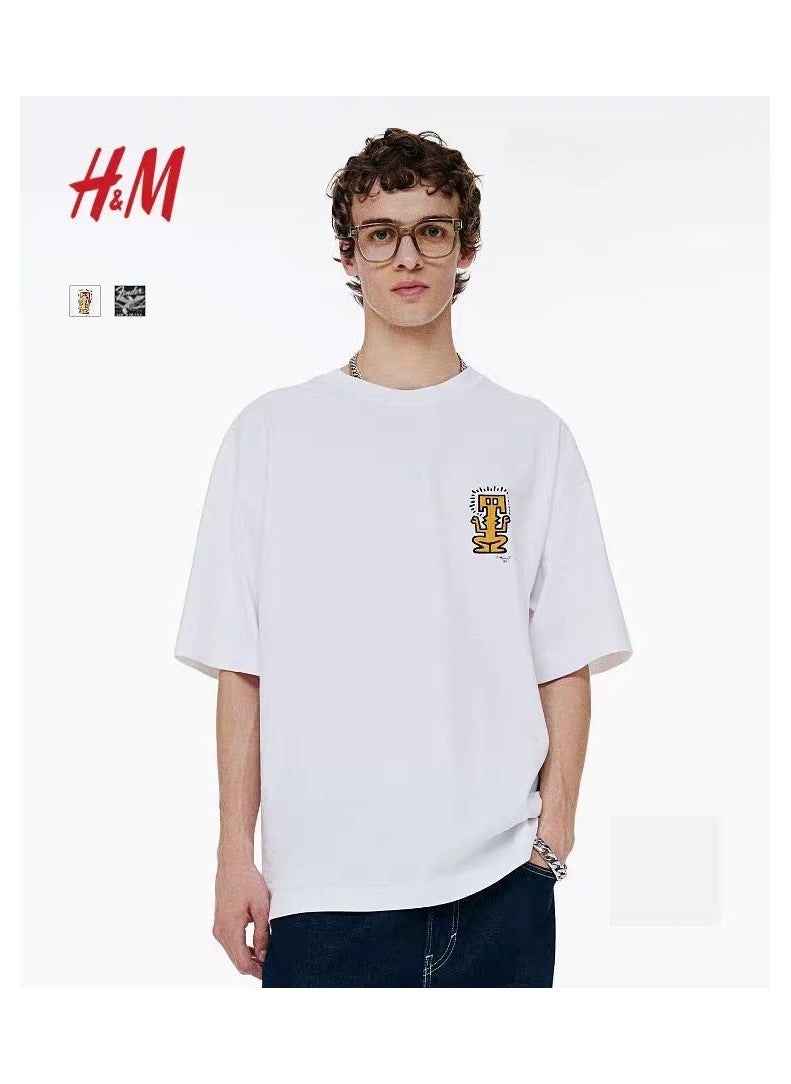 H and M - New HM Casual Loose Cotton Short Sleeved Shirt - Image 1