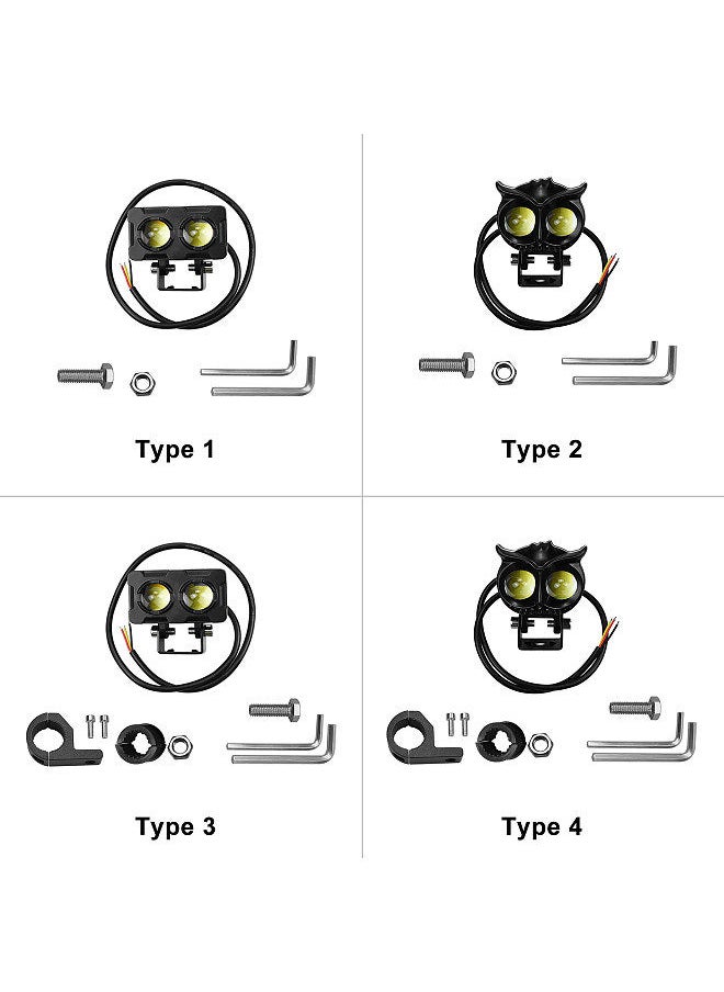 Generic 2Pcs Motorcycle Driving Lights Mini LED Headlights Fog Lights 30W/45W 5000-6500K Super Bright Spotlight for Motorcycle Truck ATV SUV Car Yacht  - Image 2
