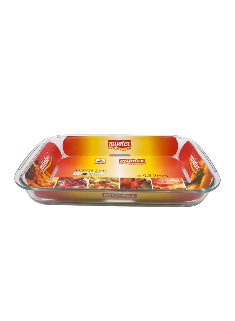 MIJOTEX Glass Oven Tray Clear 4.5L