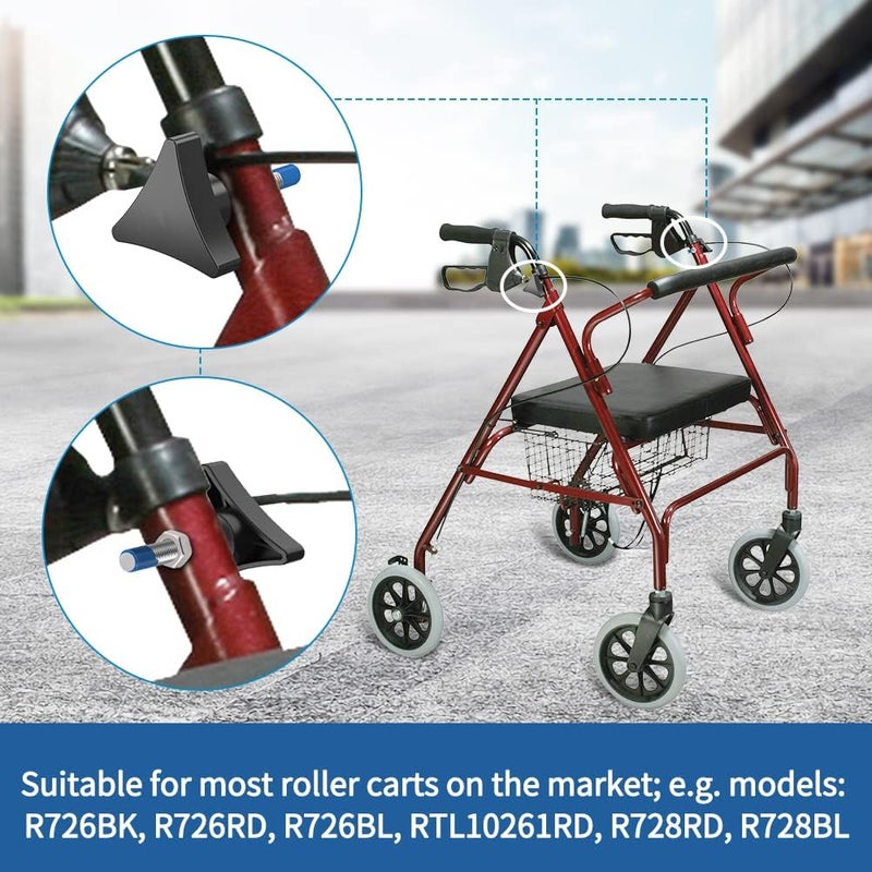 MOTOQUEEN Knob Universal for Rolling Walker Rollator, Aluminum 3 Point Knob fits for Rolling Walker Rollator, Foldable Rollator Walker, Hand propelled Walker etc - Image 4