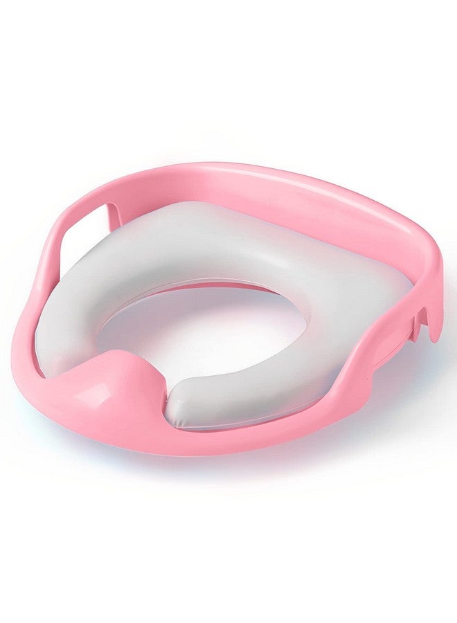 Syga Baby Toilet Seat Safe Soft Training Seat Potty Sitting Ring With Handles Bathroom Trainer Closestool Cover (Pink) - Image 1