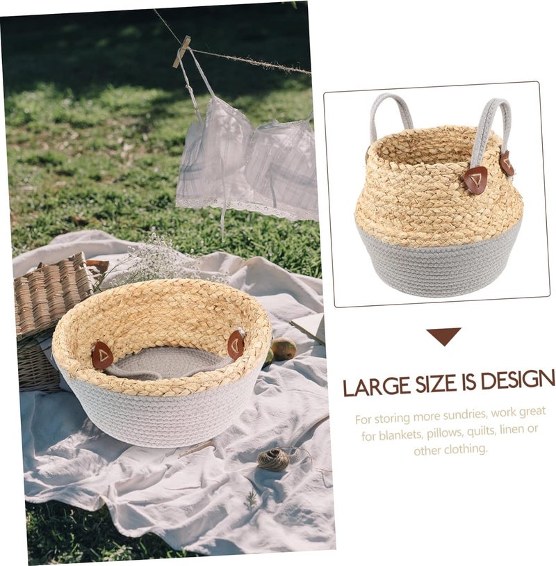 All season compatible build Ciieeo Medium Grass Woven Laundry Hamper 22 * 26cm Storage Basket Handles for Dirty Clothes Quilt Storage and Organizing Size-sorted warehouse storage Proper storage environment Flexible varied design Balanced structure Multiple sizes Working day delivery service Land transit & shipment compatible Long lasting universal build Stable domestic stock Demand fit global economical quality All-round applied quality Flexible purchase choices Home & professional compatible Carefully engineered build Scratch resistant Systematic nationwide ship Market mainstream color picks Trusted all-purpose quality Labor saving optimized design Practical versatile construction Efficiency boosted construction Regular scheduled transit Salt mist resistant Universal design - Image 4
