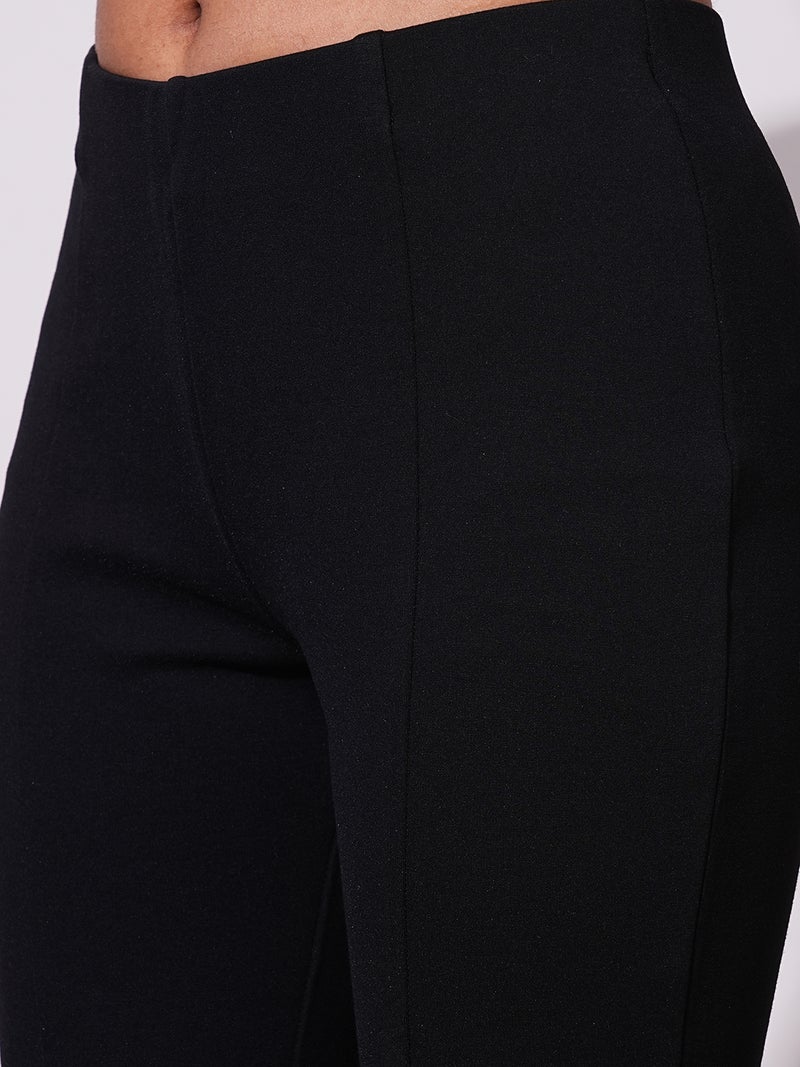 globus Women Stretchable Mid-Rise Workwear Bootcut Treggings - Image 5