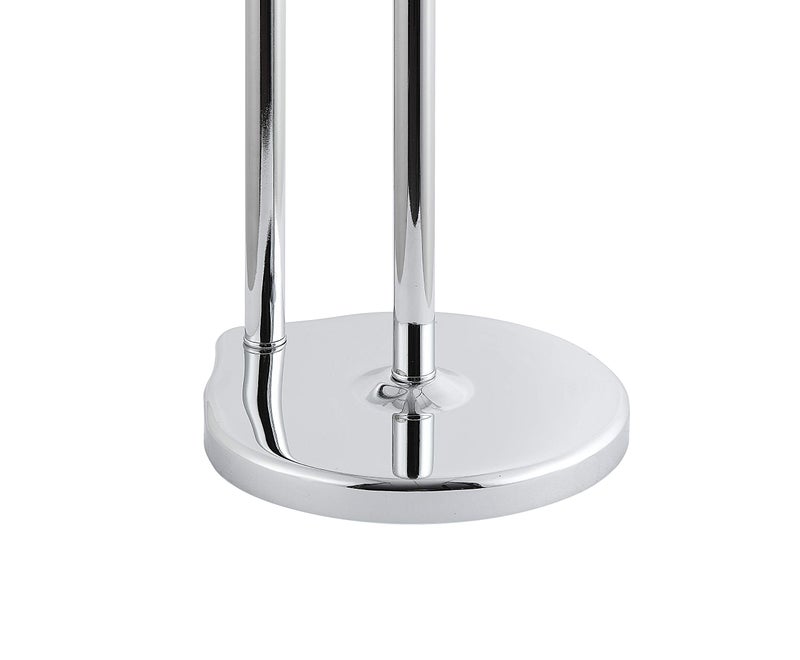 SunnyPoint Free Standing Bathroom Toilet Paper Holder Stand with Reserve, Reserve Area has Enough Space for Jumbo Roll (Chrome) - Image 4