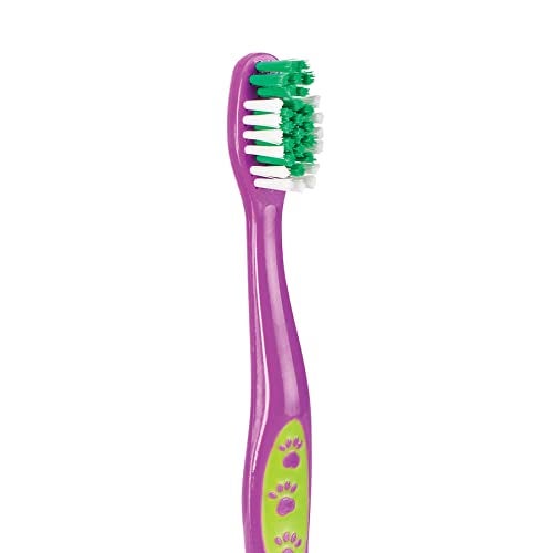 Practicon SmileGoods Y331 Child Toothbrush, Soft, Paw Print Grip, Individually Packaged Toothbrushes, Assorted Colors, Bulk Pack of 72 - Image 2