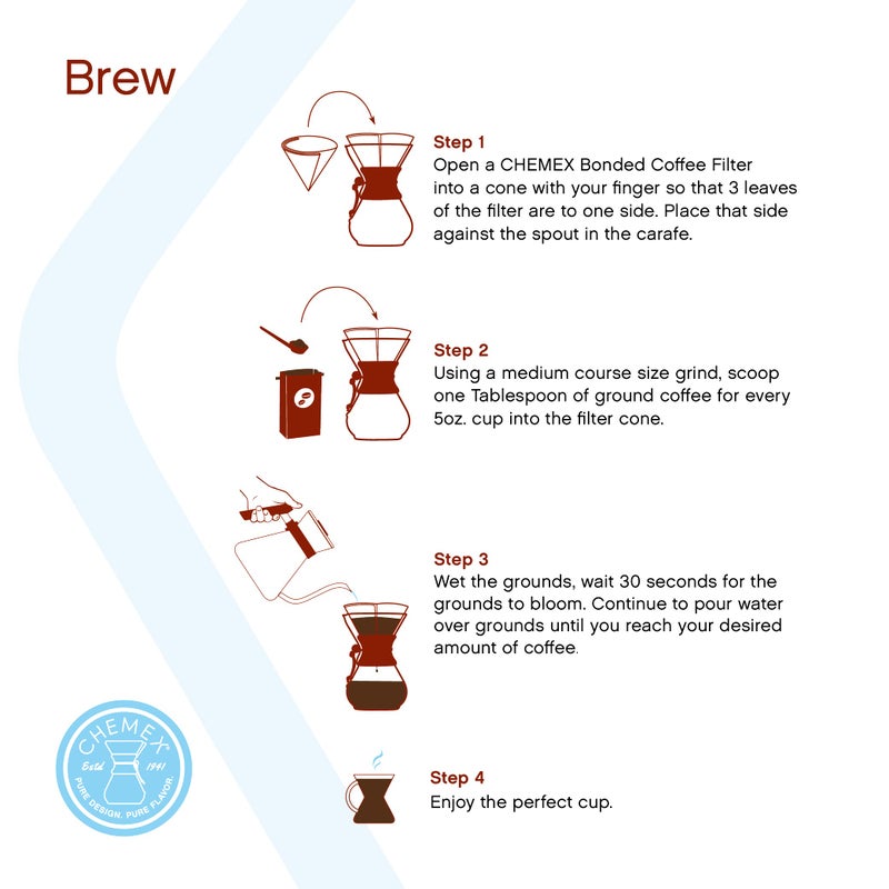 Chemex CHEMEX Bundle - 6-Cup Classic Series - 100 ct Square Filters - Exclusive Packaging  - Image 5