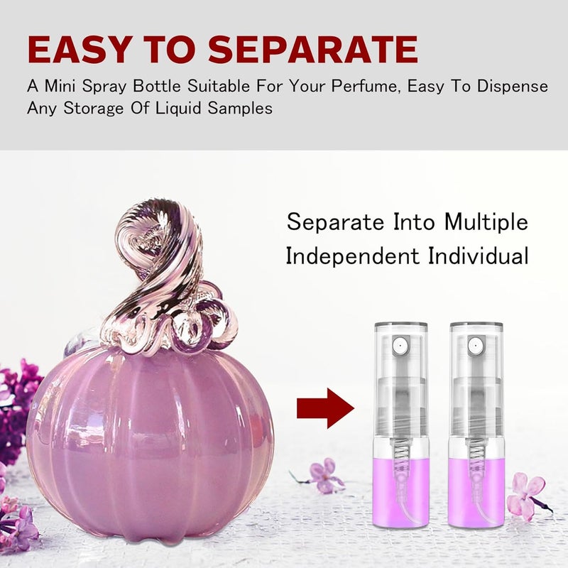 Csdtylh Mini Spray Bottle 2ml, Refillable Glass Spray Bottle, Glass Bottle Atomizer, Perfume Mouthwash Atomizer for Cleaning 2ml Refillable Container for Cleaning, Travel, Essential Oils, Perfume 60 Pcs, 2ml - Image 4