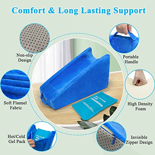 Zelen Arm Elevation Pillow Wedge for Elevating Arm After Surgery Pillow Arm Support Broken Wrist Pillow Elbow for Sleeping Elevated Arm Contoured Support Pillow for Broken Arm Rest with Gel Pack - Image 5