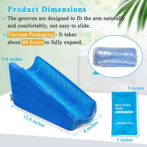 Zelen Arm Elevation Pillow Wedge for Elevating Arm After Surgery Pillow Arm Support Broken Wrist Pillow Elbow for Sleeping Elevated Arm Contoured Support Pillow for Broken Arm Rest with Gel Pack - Image 3