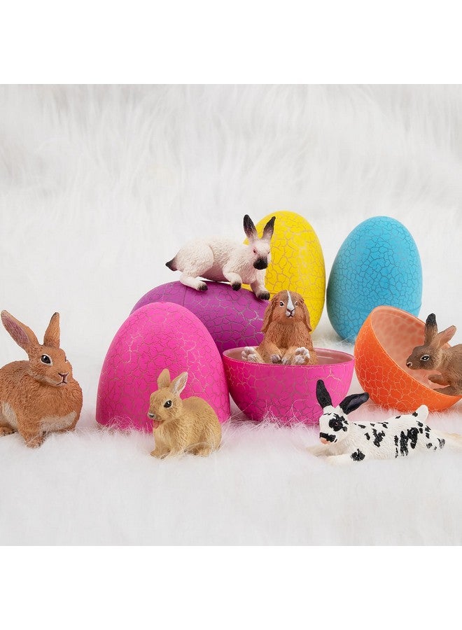 TOYMANY ألعاب تويماني 12 قطعة من شخصيات أرنب عيد الفصح للأطفال، شخصيات أرنب ألعاب حيوانات المزرعة لتزيين الكعك وهدايا الحفلات للأطفال الصغار - Image 2