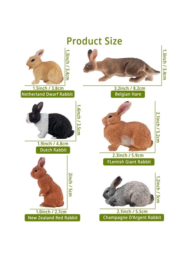 TOYMANY ألعاب تويماني 12 قطعة من شخصيات أرنب عيد الفصح للأطفال، شخصيات أرنب ألعاب حيوانات المزرعة لتزيين الكعك وهدايا الحفلات للأطفال الصغار - Image 4