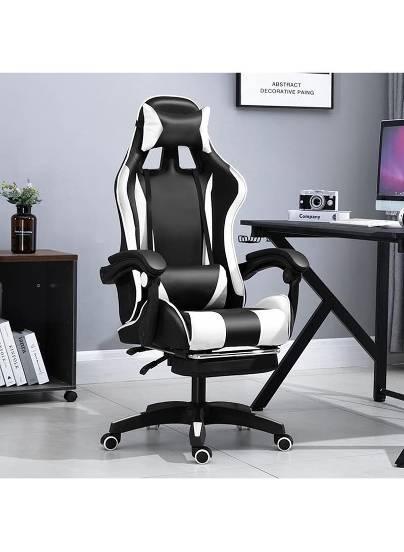 Generic Gaming Chair  High Back Computer Chair with Footrest and Lumbar Support Ergonomic Chair with 360°-Swivel  - Image 1