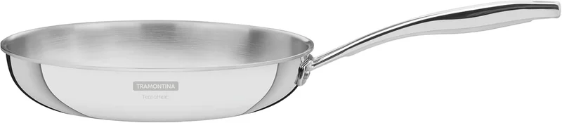 Tramontina Grano Frying Pan - Stainless Steel, 26 cm, 2.2 Litres, Compatible with Induction, Electric, Gas, and Ceramic Hobs