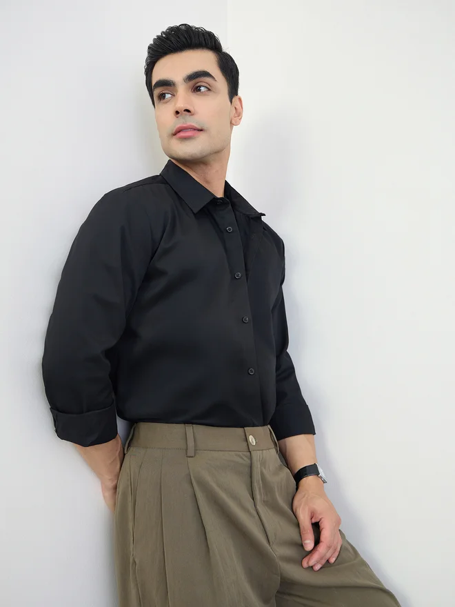 Styli Men Regular Fit Solid Shirt