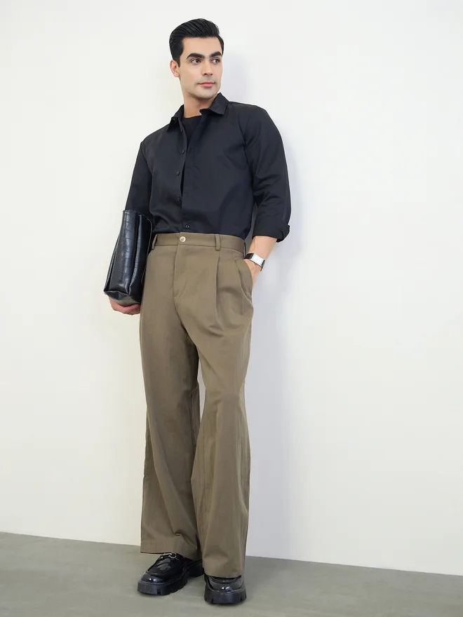 Styli Men Regular Fit Solid Shirt