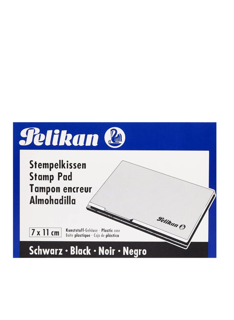 Pelikan حافظة طوابع بلاستيكية بليك 315259 بطول 11 سم وعرض 7 سم، أسود، أسود - Image 1