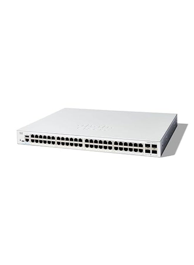 سيسكو سيستمز Cisco Catalyst 1300-48T-4G Managed Switch, 48 Port GE, 4x1GE SFP, Limited Lifetime Protection (C1300-48T-4G) - Image 1
