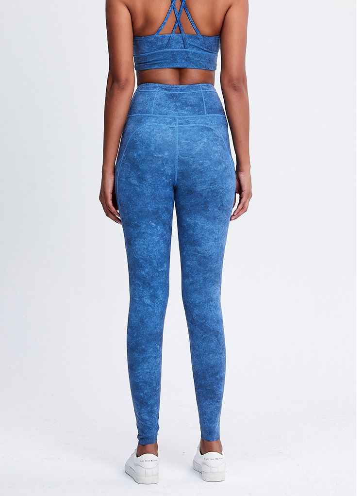 Loquat Solid Stretch Yogo Pants Blue  - Image 3