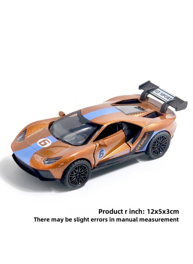 Simulation Alloy Car Model Huili Children's Toy Car 3-year-old Boy Doll Machine Toy Ornaments Wholesale-Color: Race Edition Volt GT Brown  - Image 1